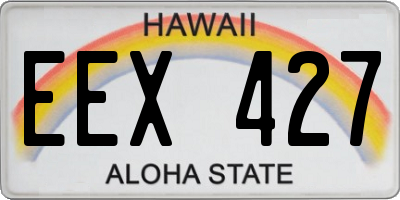 HI license plate EEX427