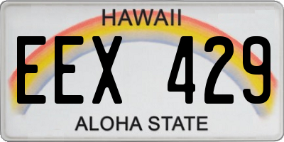 HI license plate EEX429