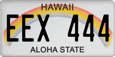 HI license plate EEX444