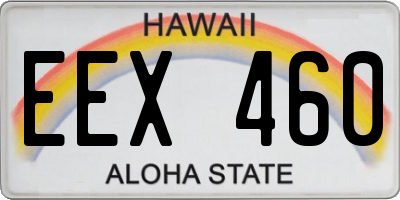 HI license plate EEX460