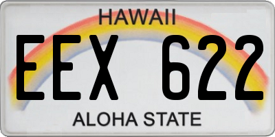 HI license plate EEX622