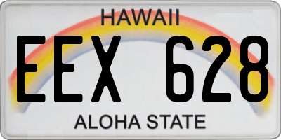 HI license plate EEX628