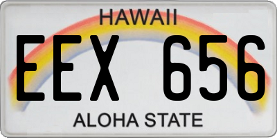 HI license plate EEX656