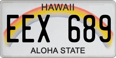 HI license plate EEX689