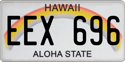 HI license plate EEX696