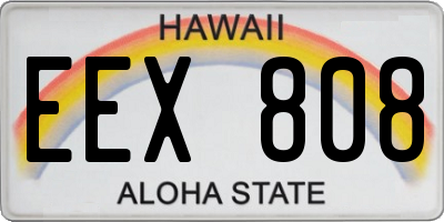 HI license plate EEX808