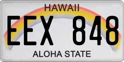 HI license plate EEX848