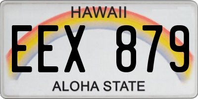 HI license plate EEX879