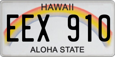 HI license plate EEX910