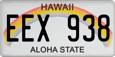 HI license plate EEX938