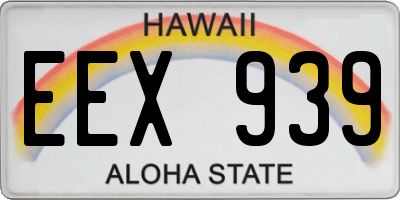 HI license plate EEX939