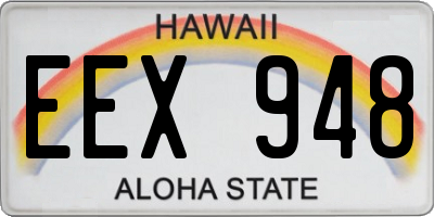 HI license plate EEX948