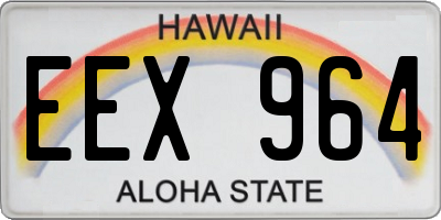 HI license plate EEX964