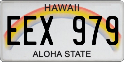 HI license plate EEX979