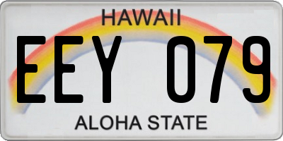 HI license plate EEY079