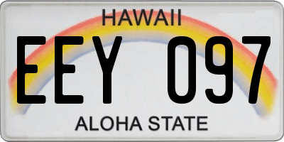 HI license plate EEY097