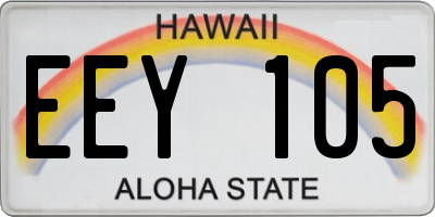 HI license plate EEY105