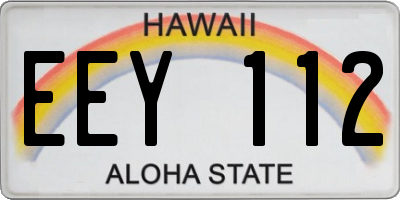 HI license plate EEY112