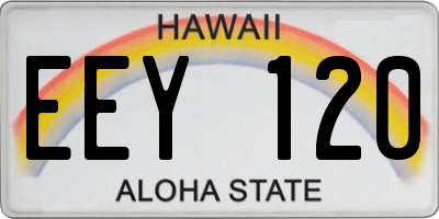 HI license plate EEY120