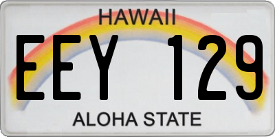 HI license plate EEY129