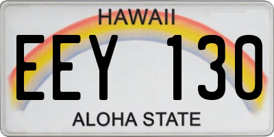 HI license plate EEY130