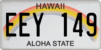 HI license plate EEY149
