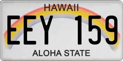 HI license plate EEY159