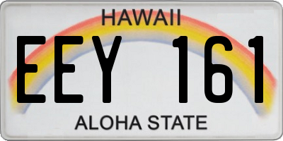 HI license plate EEY161