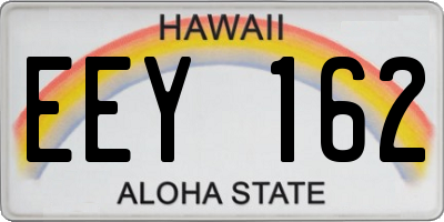 HI license plate EEY162
