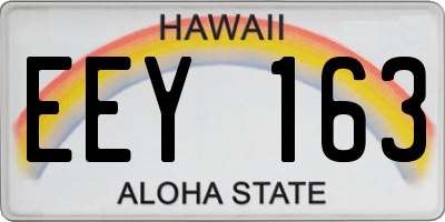 HI license plate EEY163