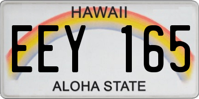 HI license plate EEY165