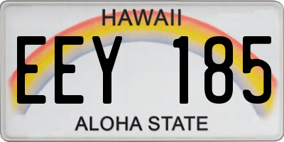 HI license plate EEY185