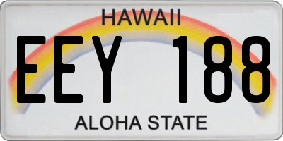HI license plate EEY188