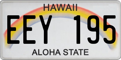 HI license plate EEY195