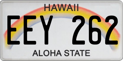 HI license plate EEY262