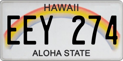 HI license plate EEY274
