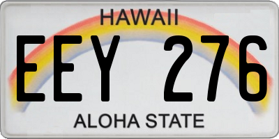 HI license plate EEY276