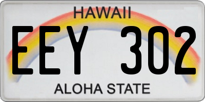 HI license plate EEY302