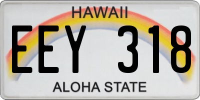 HI license plate EEY318