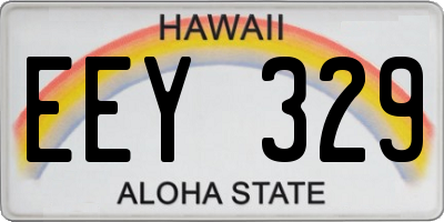 HI license plate EEY329