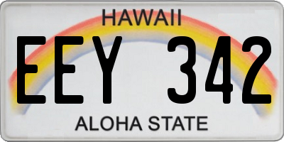 HI license plate EEY342