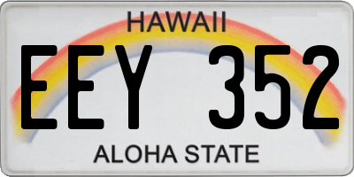 HI license plate EEY352