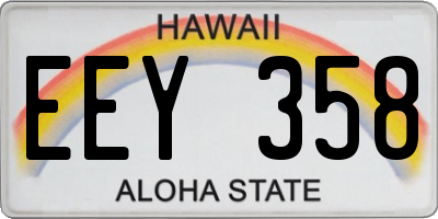 HI license plate EEY358