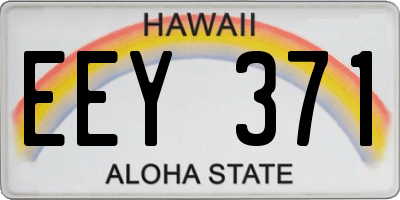 HI license plate EEY371