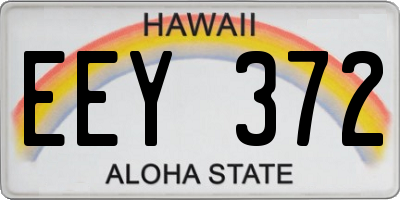 HI license plate EEY372