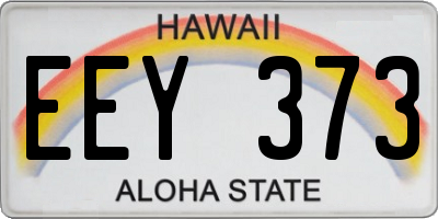 HI license plate EEY373