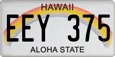 HI license plate EEY375