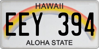 HI license plate EEY394