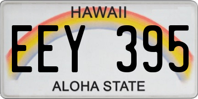 HI license plate EEY395