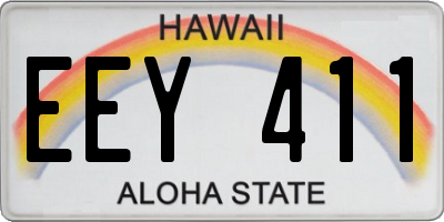 HI license plate EEY411